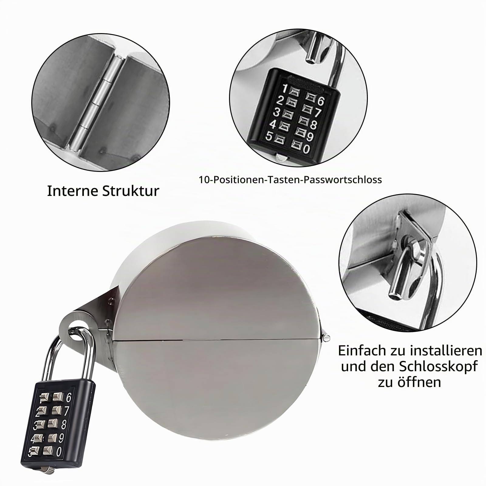 Wasserhahn-Abdeckung und Verriegelung für den Außenbereich – Universal-Wasserhahn-Verriegelungs-Set, Edelstahl-Wasserhahnschlösser für Außenhähne, wetterfester Wasserhahnschutz für Garten & Haus