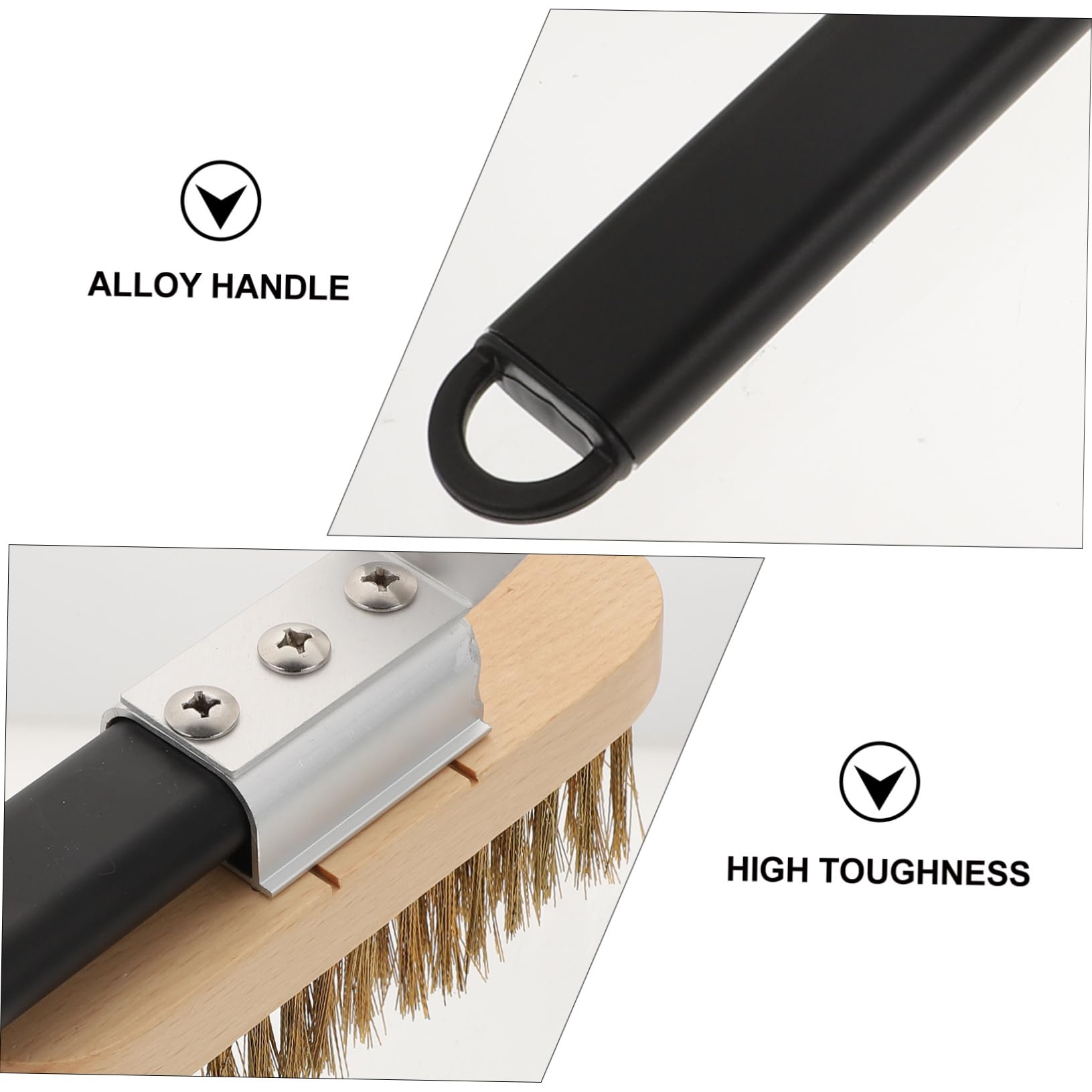 TOYANDONA Herramienta para de Diseño Antideslizante y Ahorro de Esfuerzo Práctica Cepillo de Cobre de 40 Cm para Limpiar Horno Cocina Hornos y Parrillas