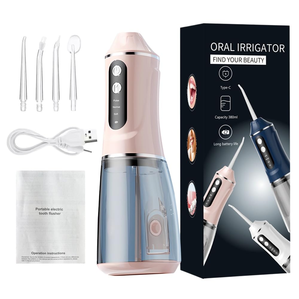 OraSmile Idropulsore Dentale Portatile Elettrico - 3 Modalità, per Uso Domestico e Viaggi
