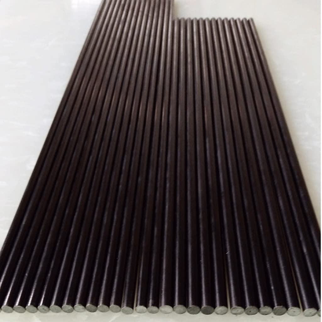 Varillas de Fibra de Carbono Negras de 1,5 Metros de Longitud para Equipos mecánicos. Varillas de Soporte de Fibra de Vidrio, Tiras Redondas pequeñas, Esqueleto de Cometa de Fibra (tamaño: 9