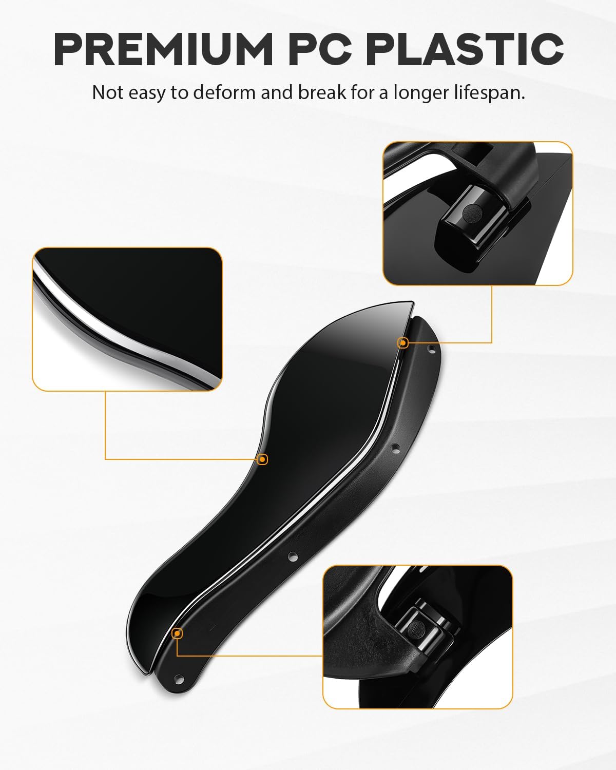 PBYMT Fairing Air Deflectors Side Wings Windshield Adjustable Wind Deflectors Compatible for 2008-2013 Harley Electra Glide Street Glide Trike