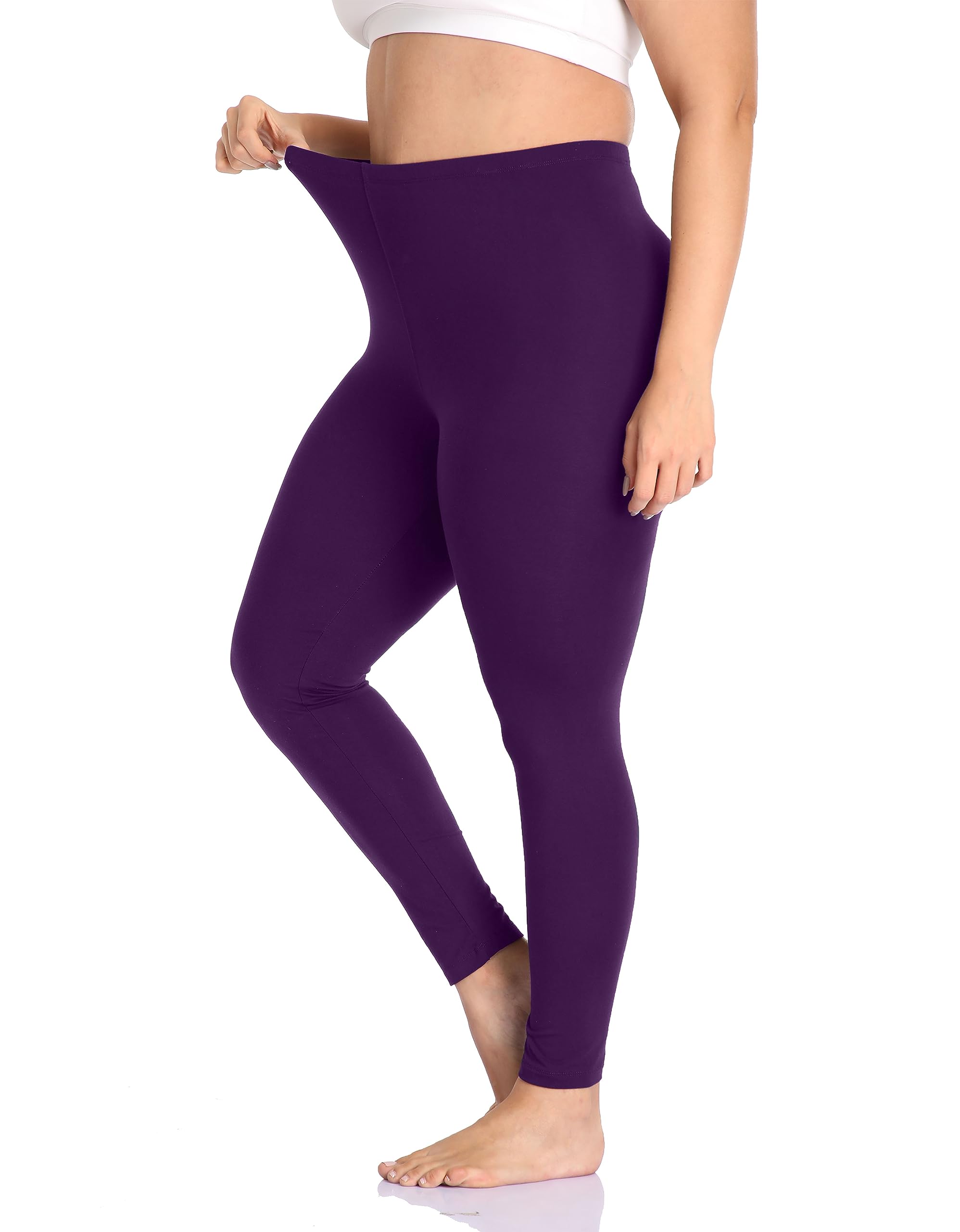 A-Wintage Women's Plus Size Ankle Length Leggings Buttery Soft High Waist Leggings Lightweight Workout Yoga Pants