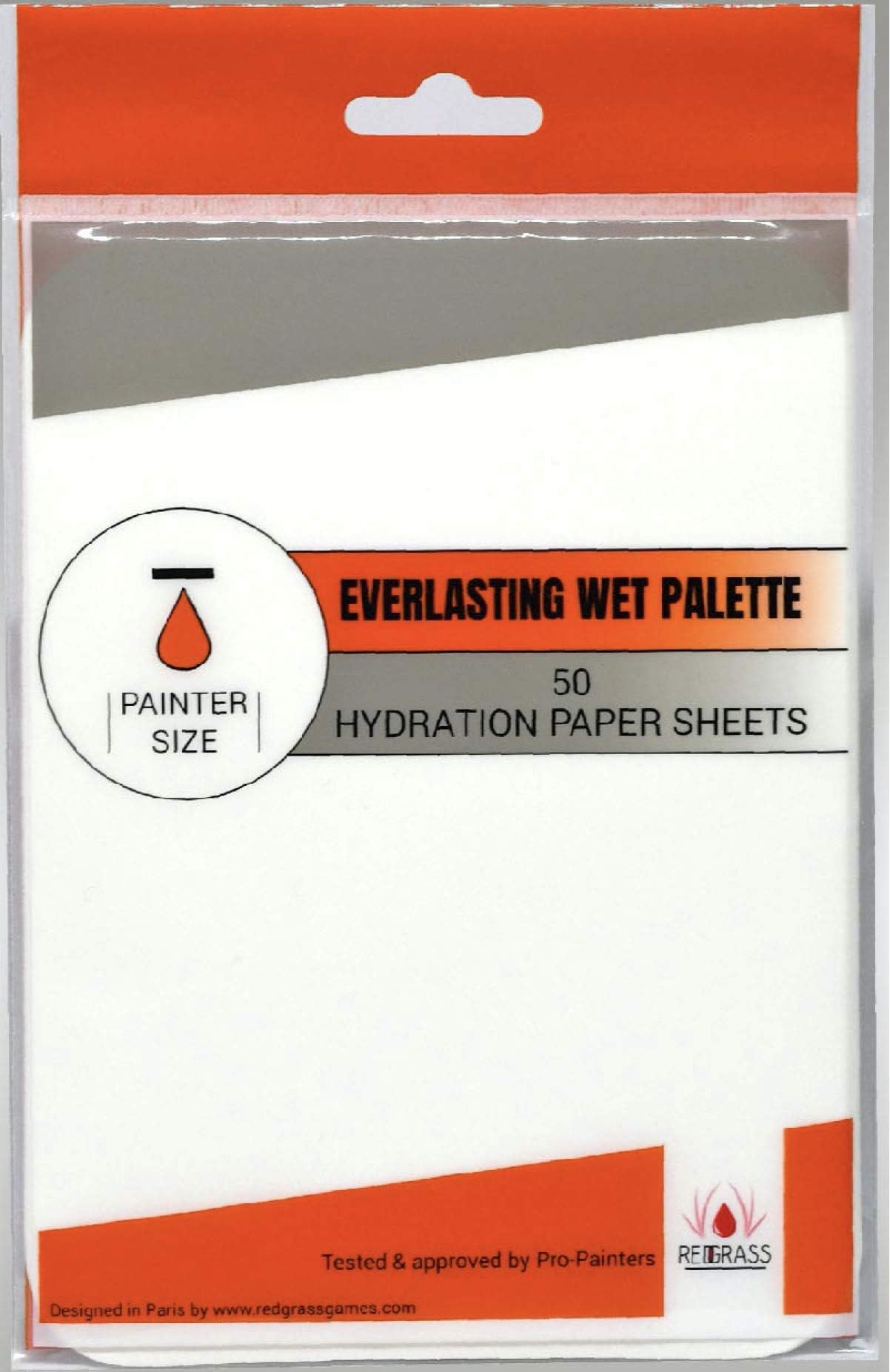 Redgrassgames 50 Hydration Paper Sheets Everlasting Wet Palette - Painter Size