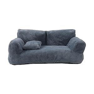F Fityle Sofá Cama para Perros, sillón reclinable para Mascotas, Mueble Suave para Mascotas, Base Antideslizante con Funda extraíble, sofá para Perros,