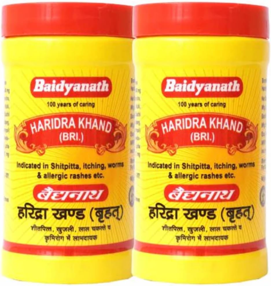- Baidyanath Haridra Khand | Ayurvedic Anti-Allergy & Skin Health Supplement | Natural Formula with Amla& More | Supports Immunity, Detox & Itch Relief (100g,Pack of 2)