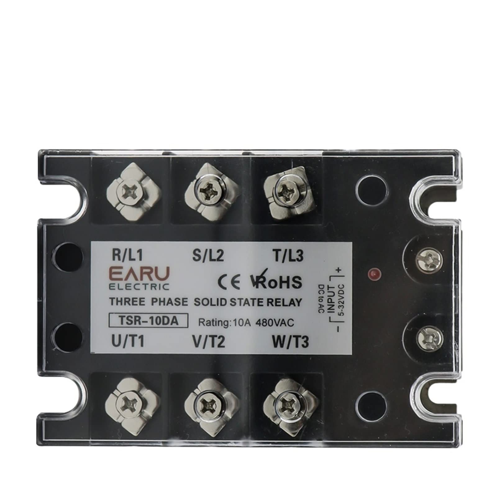 SSR-10DA SSR-40DA SSR 25A 60A 80A 100A relé trifásico SSR de Estado sólido Control CC CA 480V 5-32V disipador térmico de Aluminio de Entrada (Size : 100A)