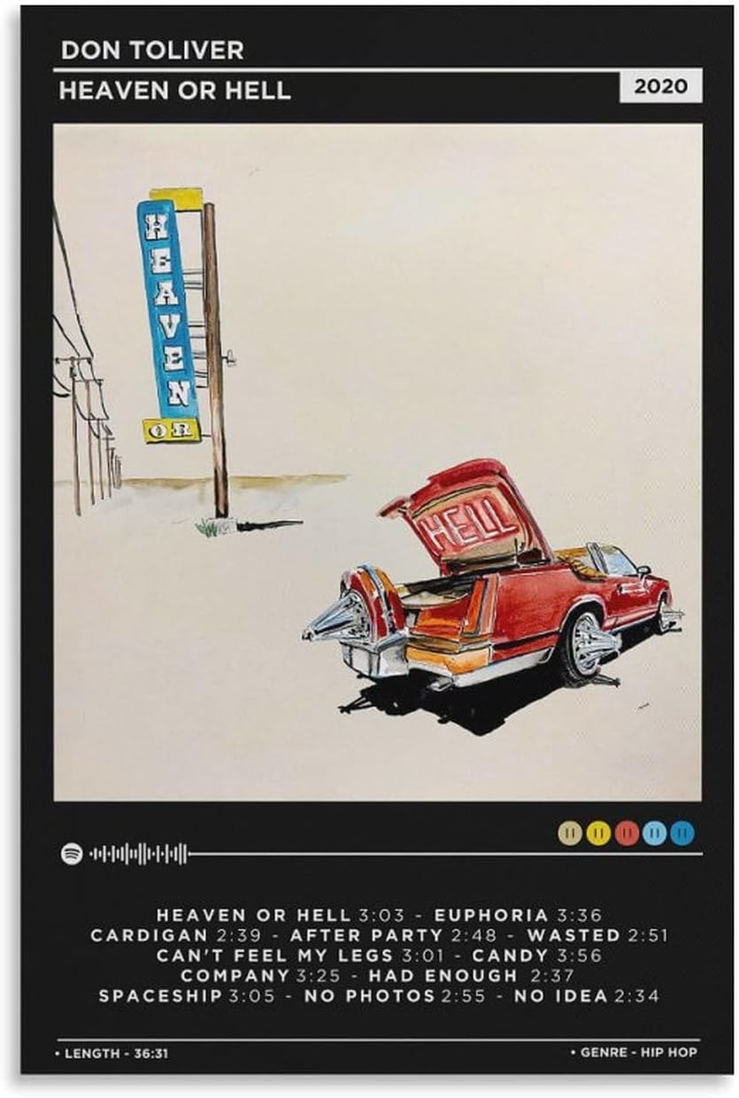 Heaven Or Hell Album Poster Don Toliver Poster Music Wall Decor Poster