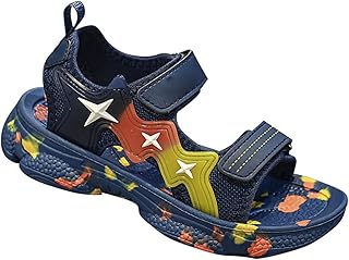 Sandálias de praia para meninos e meninas de verão ao ar livre com bico fechado, sola macia e antiderrapante, leve, para crianças pequenas e médias sandálias de futebol