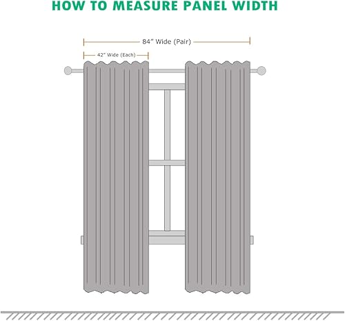 Miniatura 3 de sheetsnthings Juego de tratamiento de ventana de 3 piezas Soho- Par de paneles blancos sólidos (84 pulgadas de ancho x 108 pulgadas de largo) con