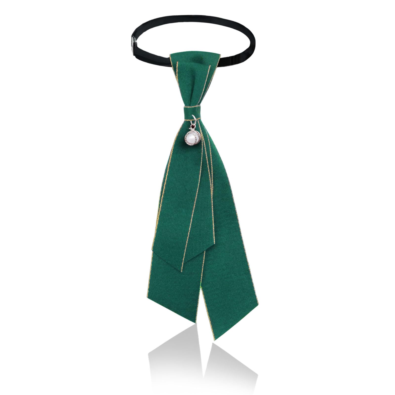 Women Pearl Bow Tie Bowtie for Uniform Party