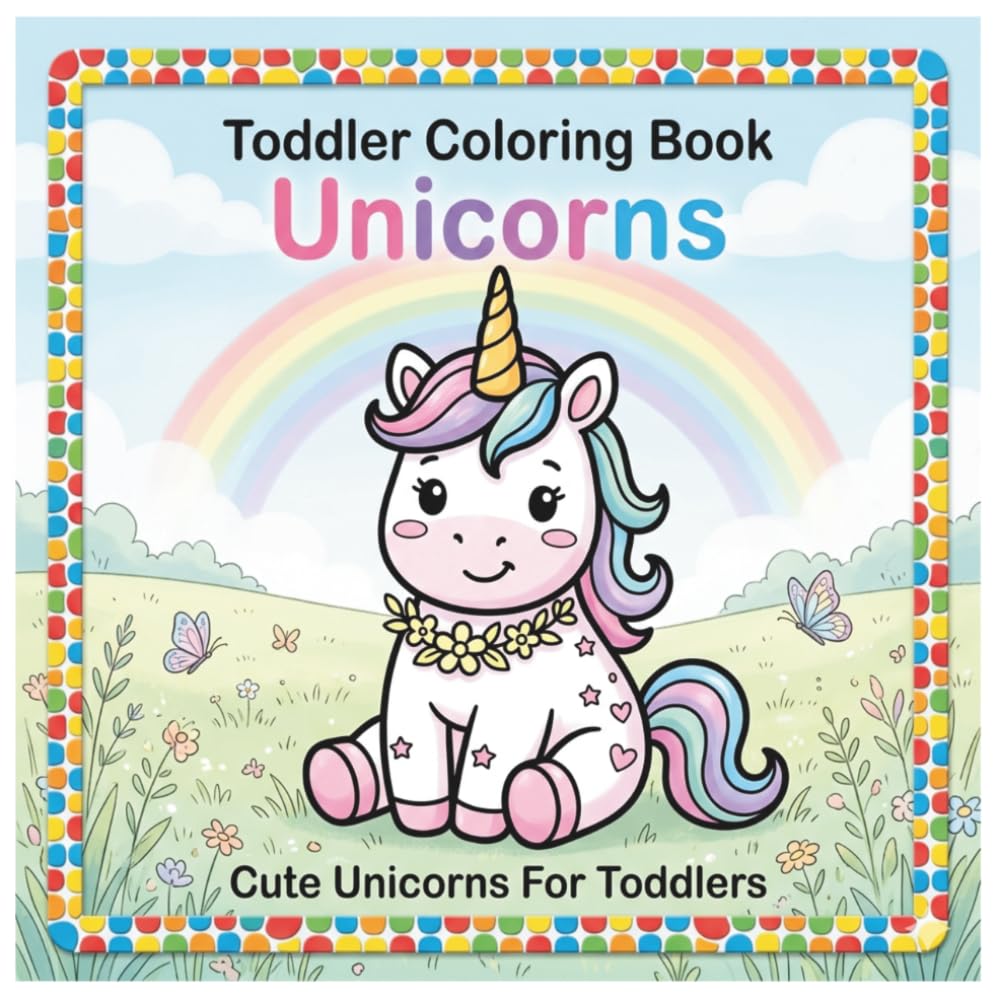 Toddler Coloring Book Unicorns: Cute & Easy Coloring Book For Toddlers | Unicorn Coloring Book For Toddlers | Coloring Pages For Kids Ages 1-3 | Bold Line Coloring Book