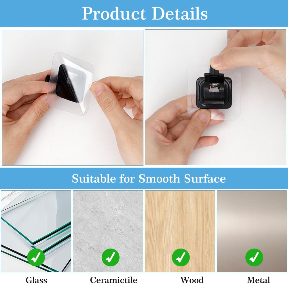 Drill-Free Curtain Rod Holders - No Drilling! -6