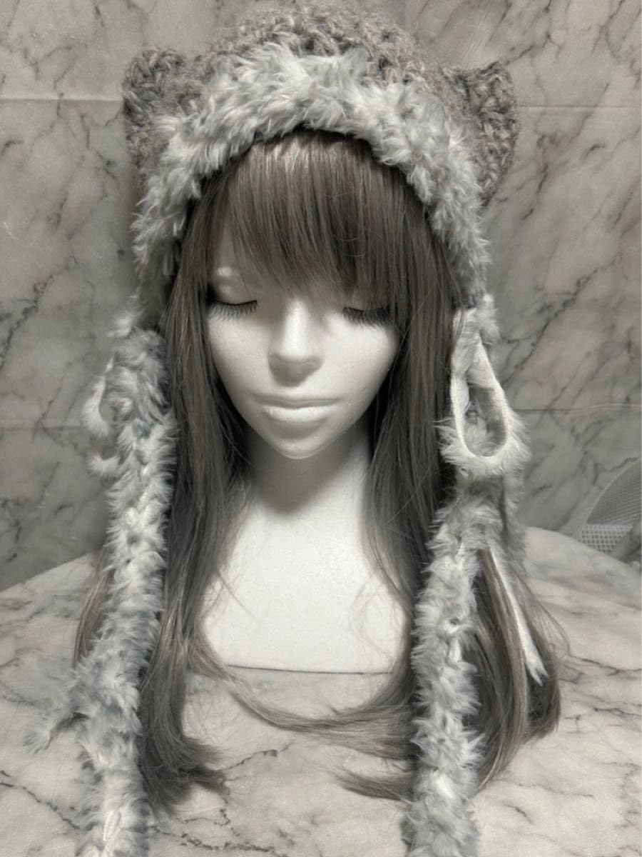 【オーダーページ】 ねこみみニット帽 にじぱぺサイズ にじぱぺ 猫耳ニット帽 受注オーダーページ にじぱぺ ニット帽オーダー 【