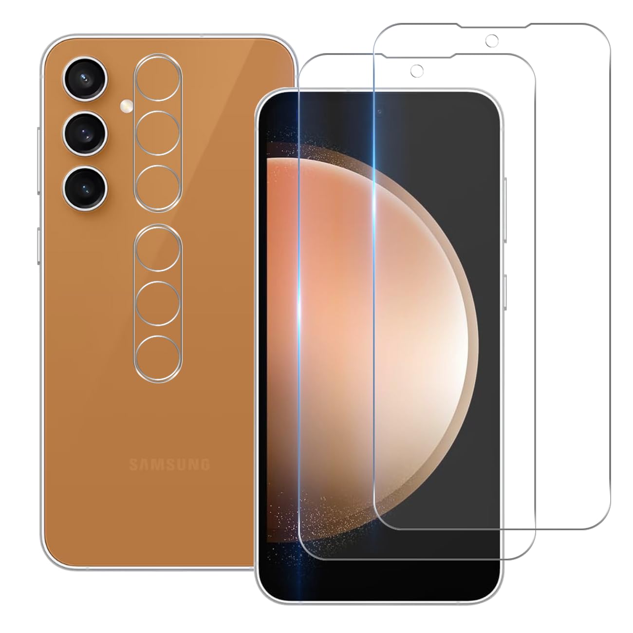 Amazon | 対応 Galaxy S23 FE SCG24 ガラスフィルム 指紋認証