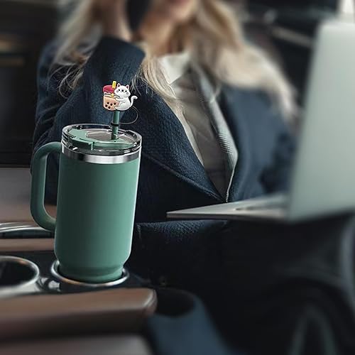 Miniatura 6 de Stanley - Cubrepopote para copa, con diseño de animales lindos, tapas de popote de 0.394 in, 0.4 pulgadas, 7 piezas, accesorios para tazas, fundas