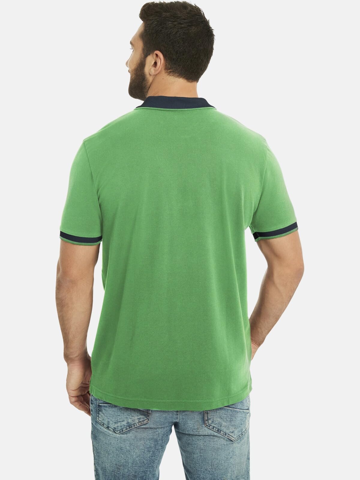 Jan Vanderstorm Herren Poloshirt Lavrans | kurzarm Polo-hemd aus 100% Baumwolle Pikee und Polokragen, Logo-Stickerei und Kontrastfarben, große Größen L-7XL