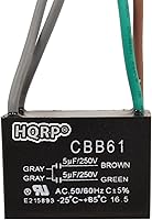Vista 5 de HQRP Condensador de ventilador de techo CBB61 1uf+2uf de 3 cables listado UL