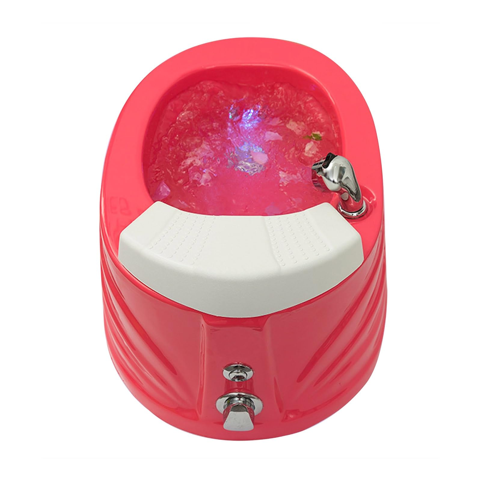 Fußmassagegerät, Spa, Fußbäder Und Spas, Pediküre Fußbad, Acryl-Fußbad, Acryl-Fußbad, Boden-Fußmassagebecken, Speziell Für Hotel Foot Bath Club (Color : Rosso)
