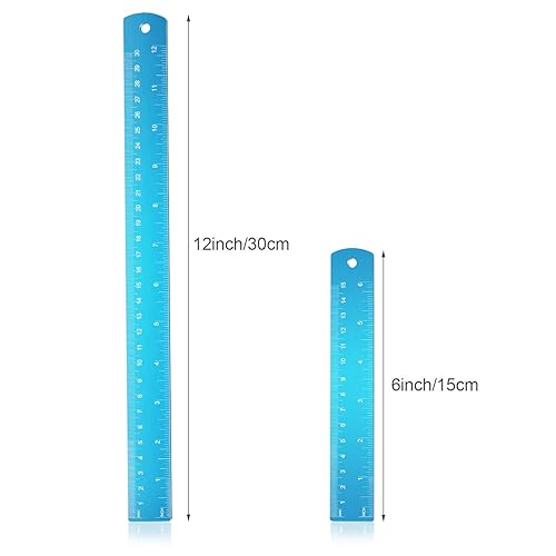 Miniatura 3 de Juego de regla de acero inoxidable y regla de metal con tabla de conversión