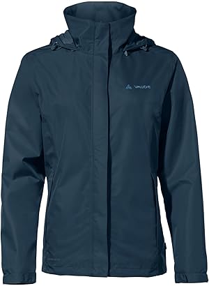 VAUDE Damen Regenjacke Escape Light Jacket, leichte, winddichte und wasserdichte Outdoor-Jacke, atmungsaktiver Windbreaker mit Kapuze