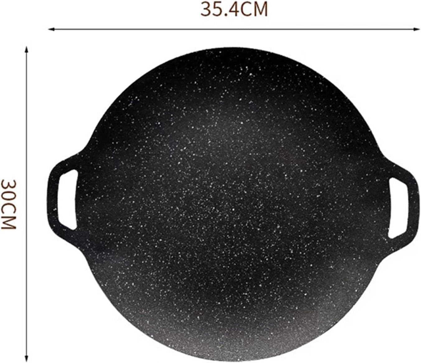 Placa de hierro fundido para barbacoa, accesorios redondos de fácil limpieza, para camping y jardín (28 cm)