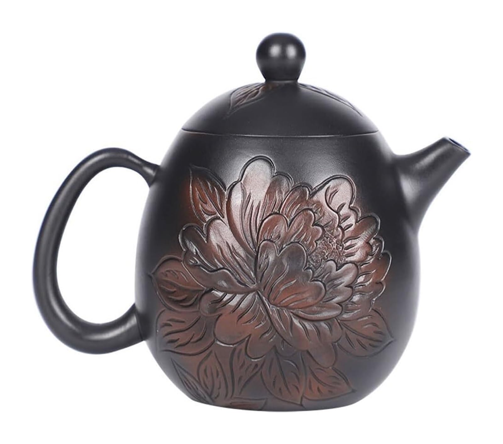 EBZFASO Ceramic Tea Pot Teapot, Ceramic Handmade Peony Kung Fu Tea Teapot Chinese Retro