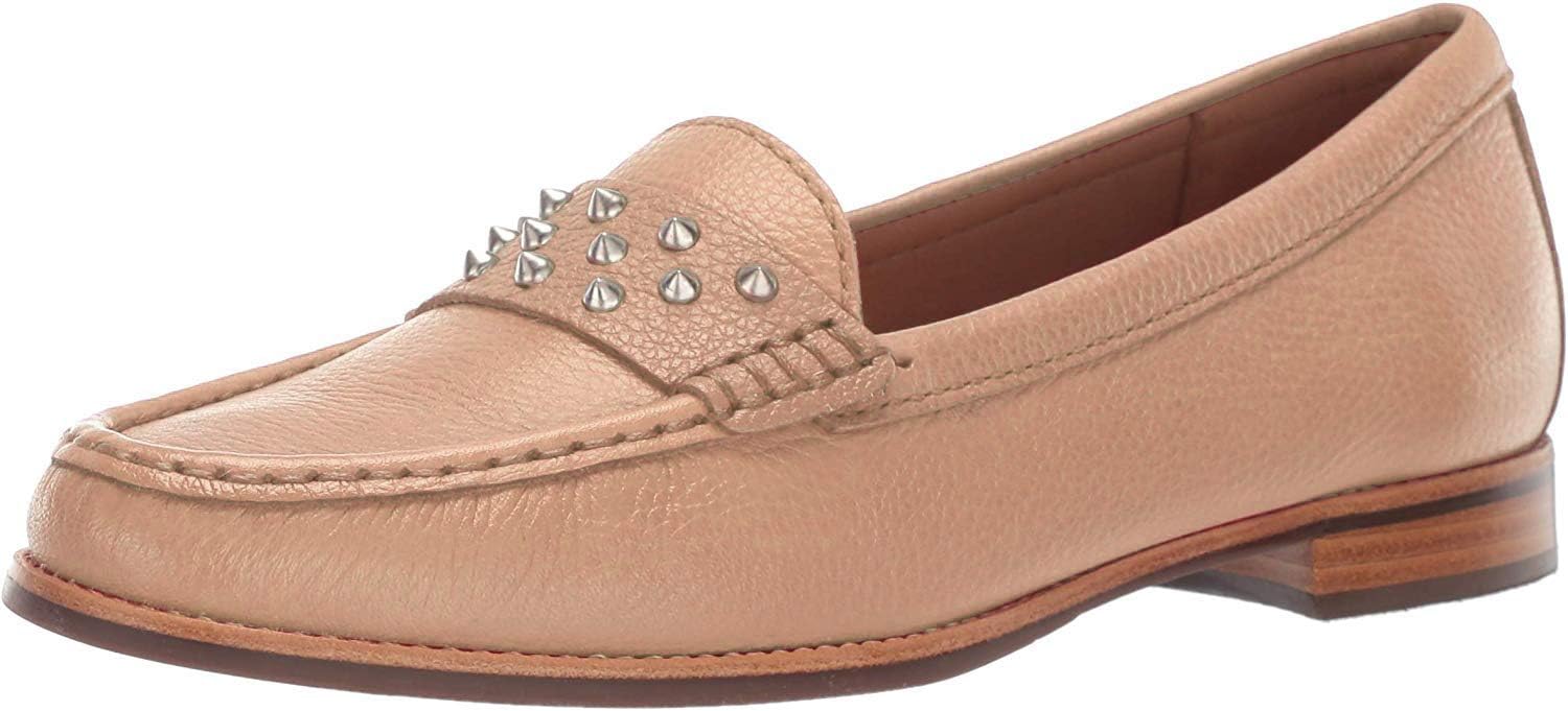 Driver Club USA Womens Genuine Leather Made in Brazil Louisville Loafer, blush grainy 10.5 M US