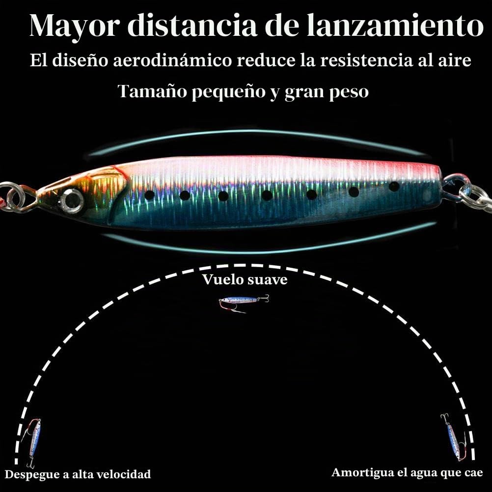 Jig de pesca, 5 uds,30g/40g, anzuelos de paso brillante, anzuelo de doble asistencia, anzuelo de pesca de plomo, señuelos de jigging de agua salada para atún, atún diente de perro, cola amarilla