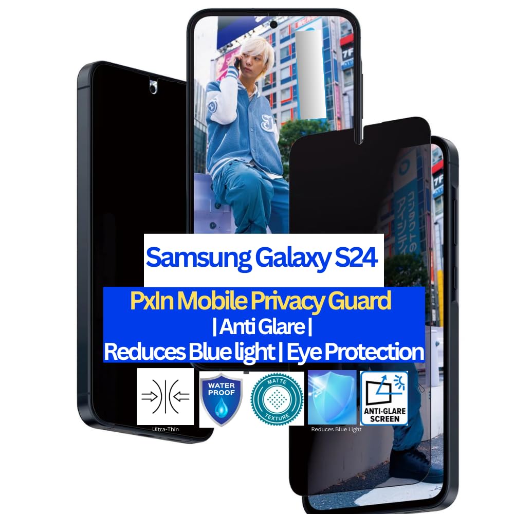 PxIn Mobile Privacy Guard compatible with Samsung Galaxy S24 | Mobile Privacy screen protector | Anti Glare | Anti Spy Screen Protector | Reduces blue light | Scratch proof | Eye Protection (B0DBN568BM) Amazon Price History, Amazon Price Tracker