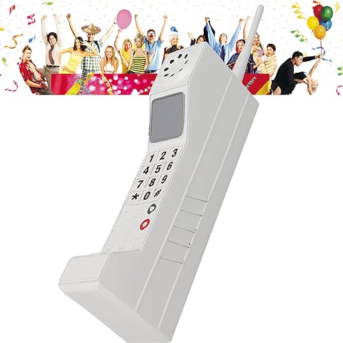 Decoración retro de ladrillo para teléfono celular, estilo vintage de los años 8090, adorno portátil anticuado para el hogar, eventos, fiestas