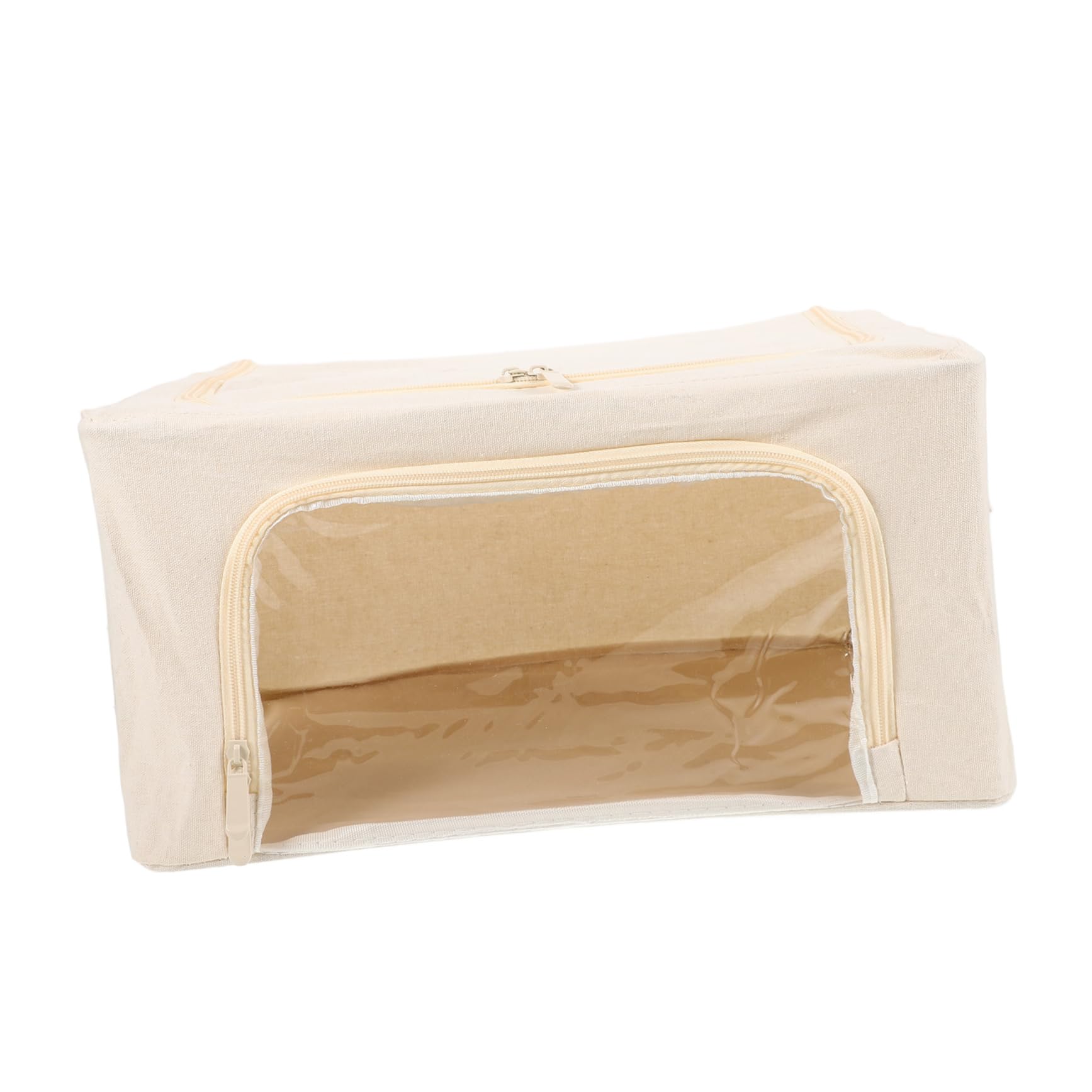 Borsa Portacoperte Pieghevole 22l in Poliestere-cotone Telaio in Acciaio | Beige, Grande Capacità, Traspirante e Robusta, per Coperte e Piumoni, Struttura Anti-deformazione