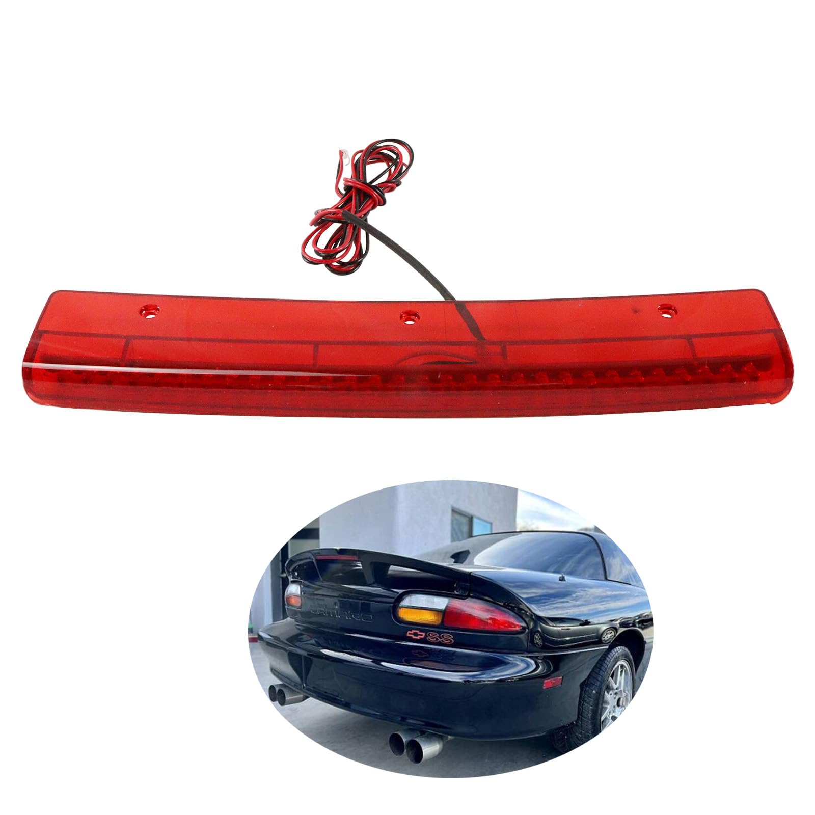 Rear 3rd Brake Light Compatible With 1998-2002 Ch-evy Camaro Z28 SS 2-Door 5.7L