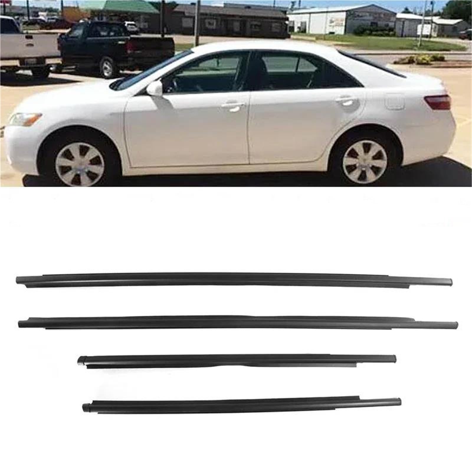 Auto Finestrini Laterali Striscia Sigillante Per Porte E Finestre Guarnizione Di Vetro Modanatura Per Toyota Per Yaris Sedan 2007-2016