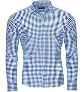 RUMAOZIA Karohemd Herren Slim Fit - Bügelfreies Freizeithemd Langarm - Vielseitig Für Business & Sommer