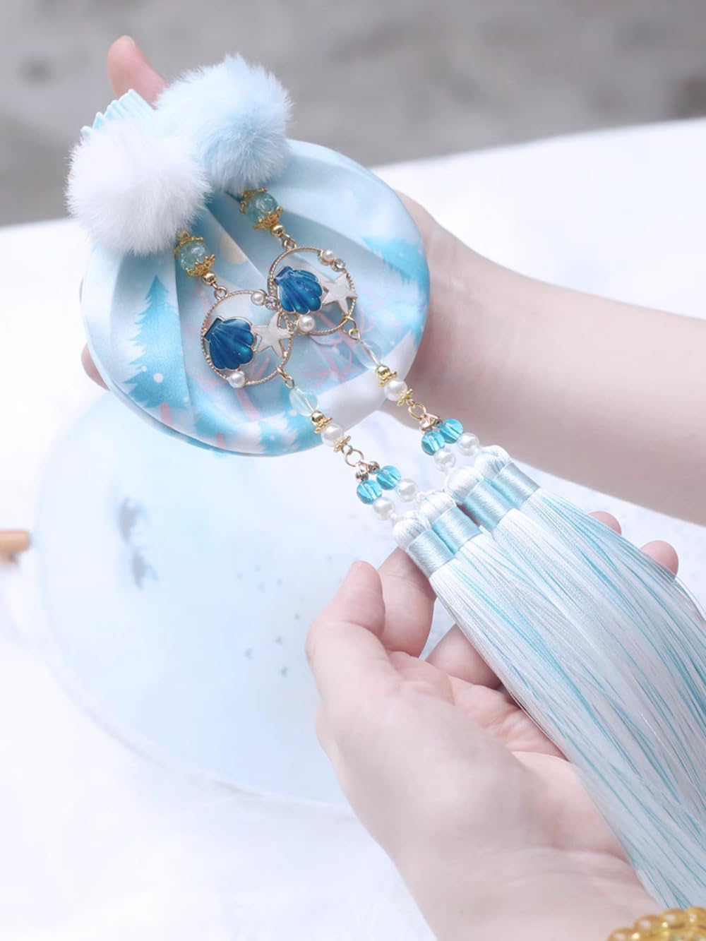 10cm Antique Carry on Sachet Pendant Waist with Hanfu Purse Tassel Car Accessories Package