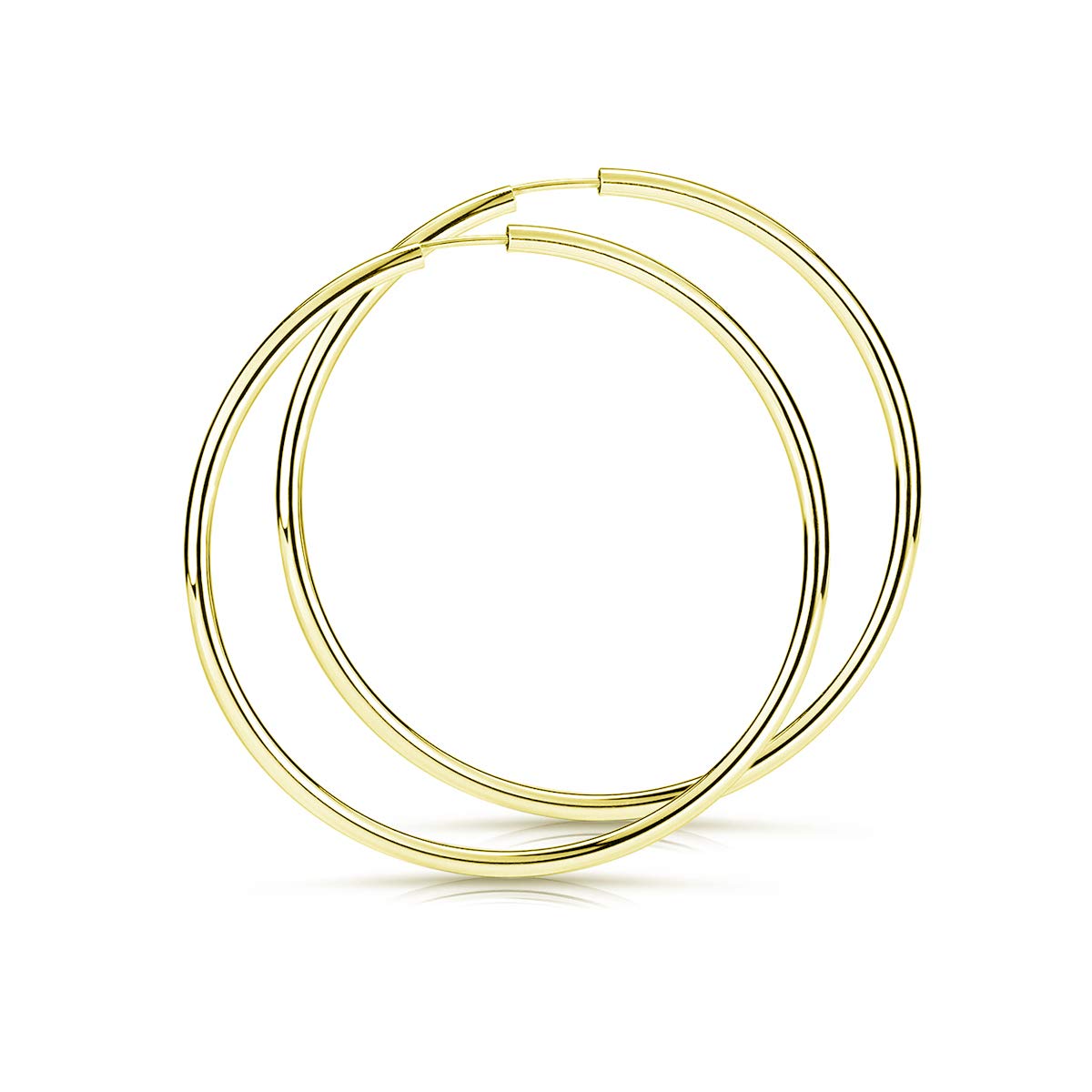 Gold Creolen Silber 925 Damen Ohrringe 2,5mm breit 15-60mm groß | inkl. Schmuck Box Made in Germany von MATERIA by Matthias Wagner