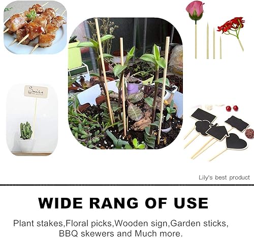 Miniatura 3 de HOPELF Paquete de 50 estacas de bambú para plantas de 16 pulgadas para palos de jardín de madera soportes de plantas de jardinería de interior