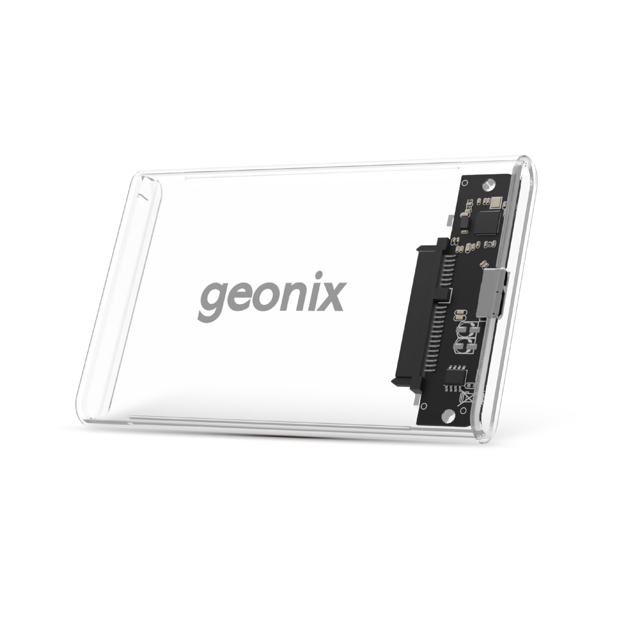 Geonix Lucid L1 2.5 Inch SATA SSD Enclosure, MicroB 3.1 Port, Upto 5 Gbps Speed, Upto 6 TB Storage (Transparent Case)-image-5
