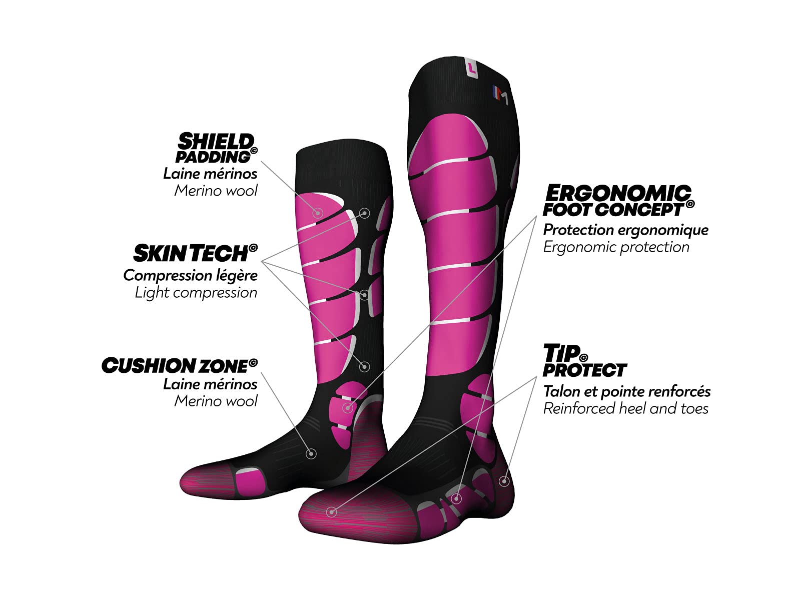MONNET Ski Medium Chaussettes Femme