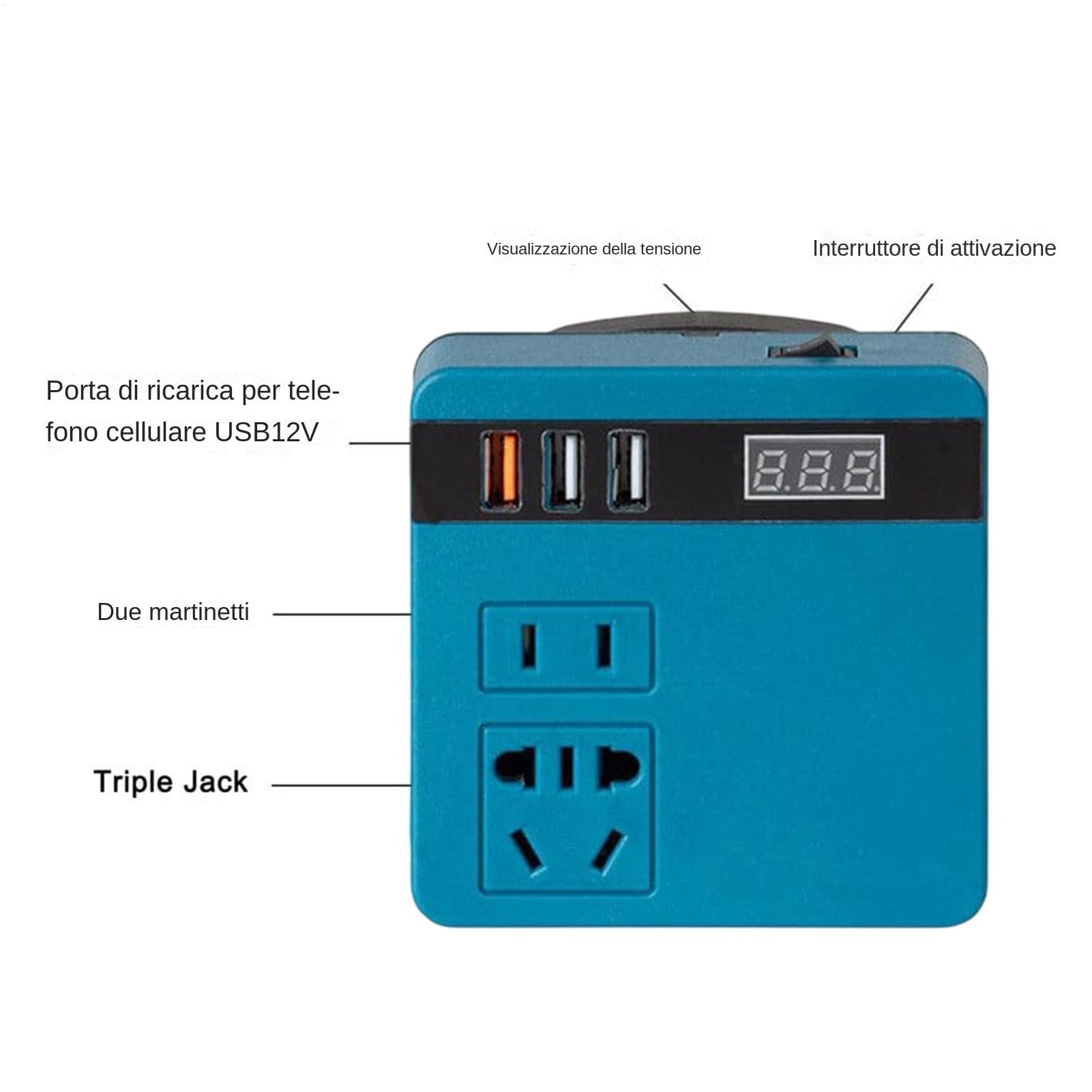 Inverter Di Alimentazione a Batteria - Generatore Di Centrali Elettriche Solare Per Uso Off-grid | Compatto Ad Alta Efficienza Con Batteria AC/DC
