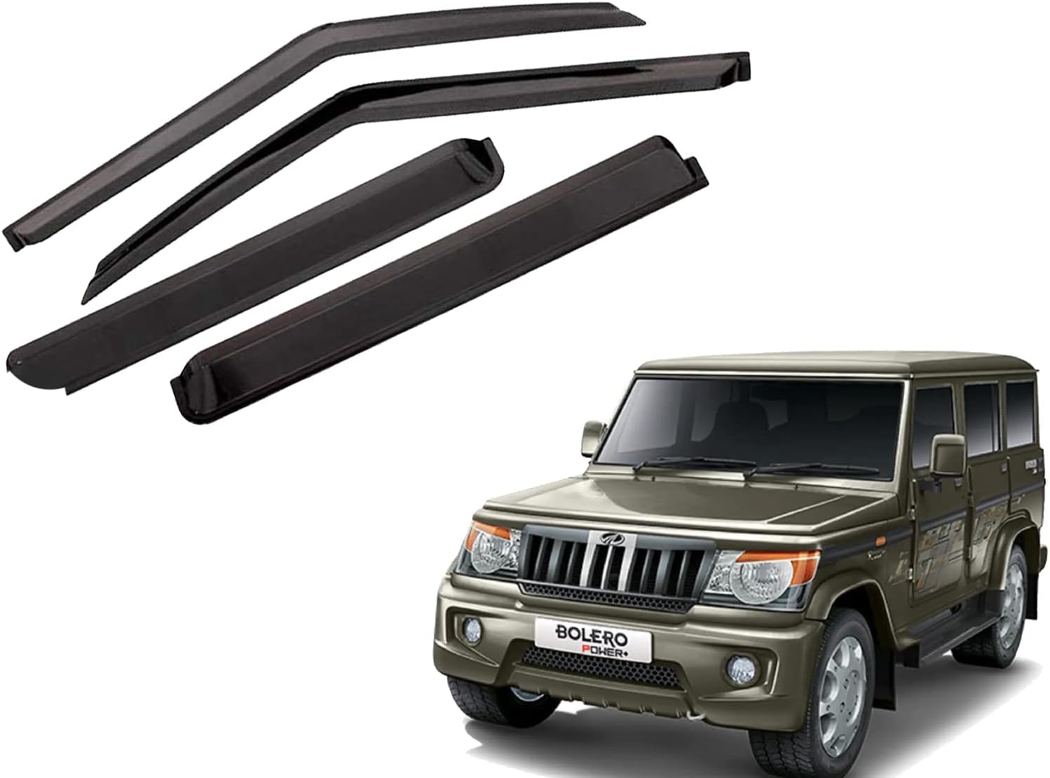 CAR SAAZ Unbreakable Door Visor for Bolero SLX (Set of 4Pcs)