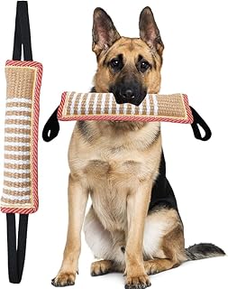 Clysrou Dog Tug Toy Dog tug of war Toys for Aggressive chewers Agitation Stick Suitable for Small, Medium and Large Dogs (...