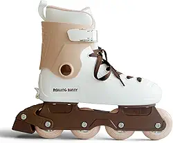 Patins em linha para mulheres e meninas - Lâminas de rolo de tamanho ajustável para mulheres adultas, concha rígida ABEC-7, cáqui