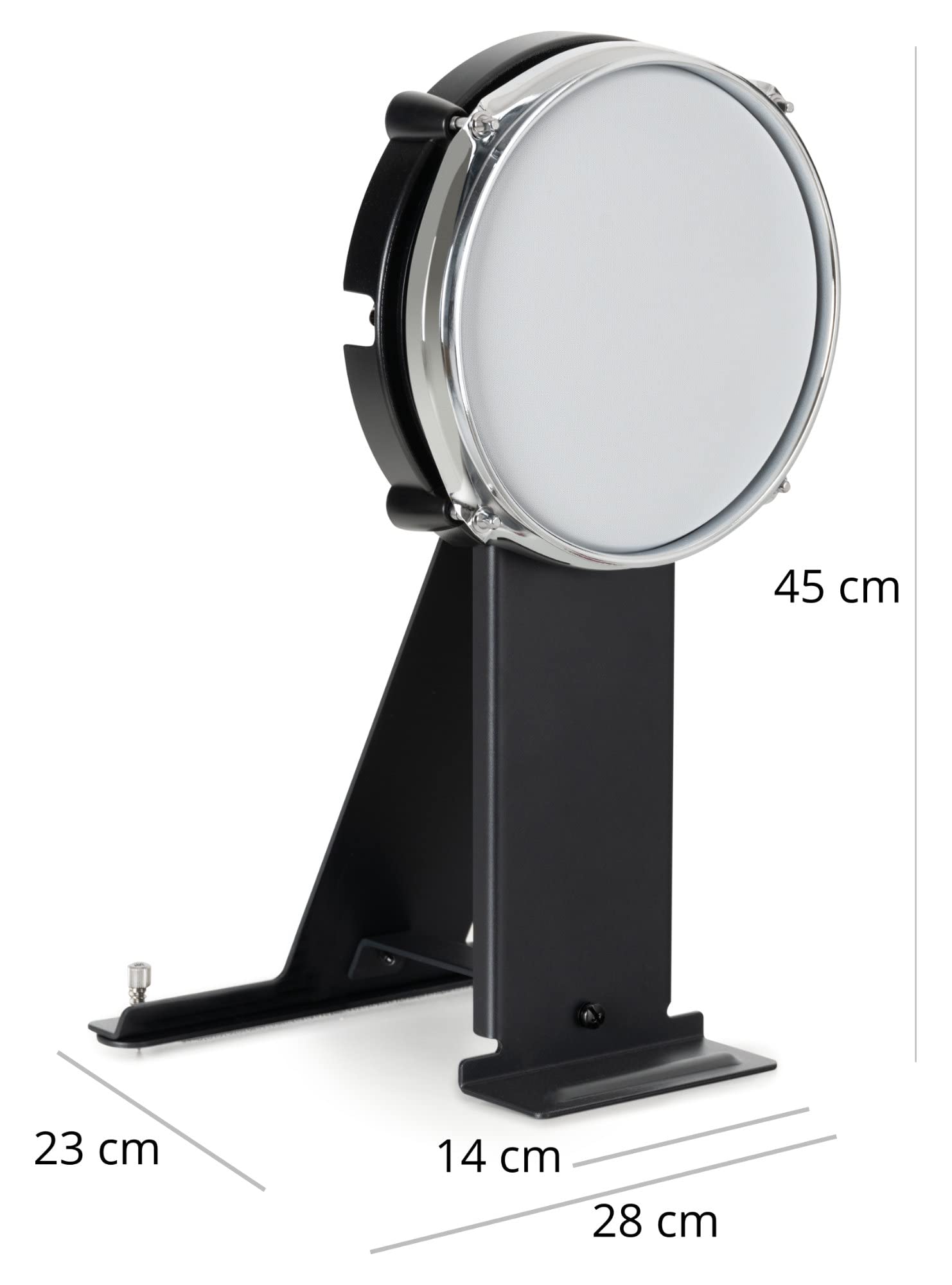 XDrum BDMP-08 8" Kick Pad mit Meshhead - Erweiterung oder Ersatz für E-Drum Kits - Ideal für XDrum DD-530-8" Mesh Head - Stabiler Stand durch Dornen - Zu Roland kompatibel