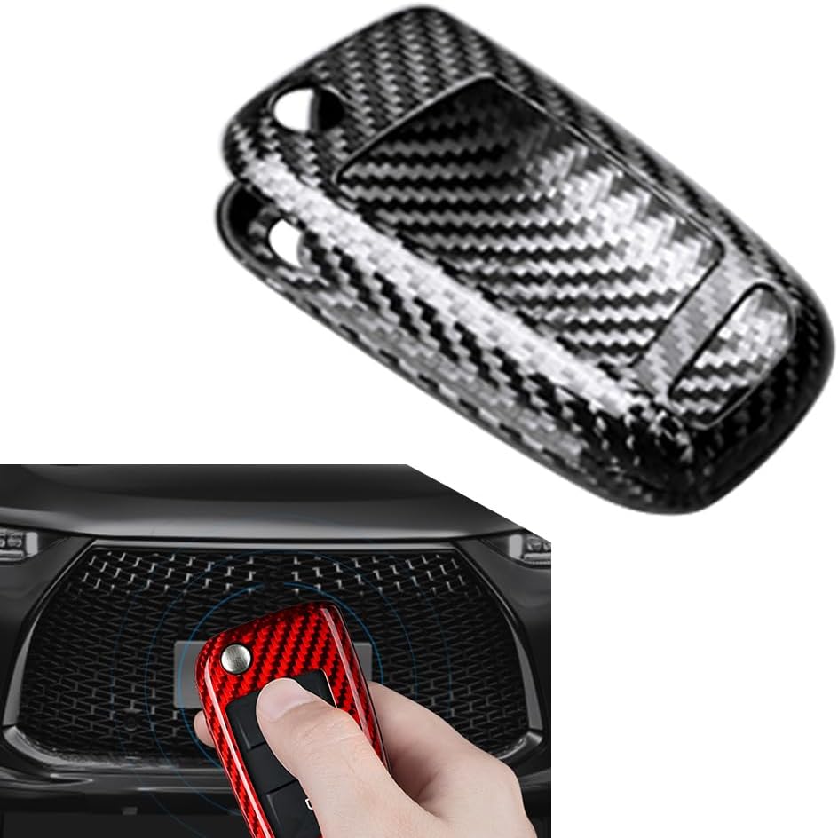 GZYF 1 Pc Car Key Case Cover Key Shells Carbon Fiber Silver Black For VW Polo 2016-2019 For VW For TIGUAN 2016-2019
