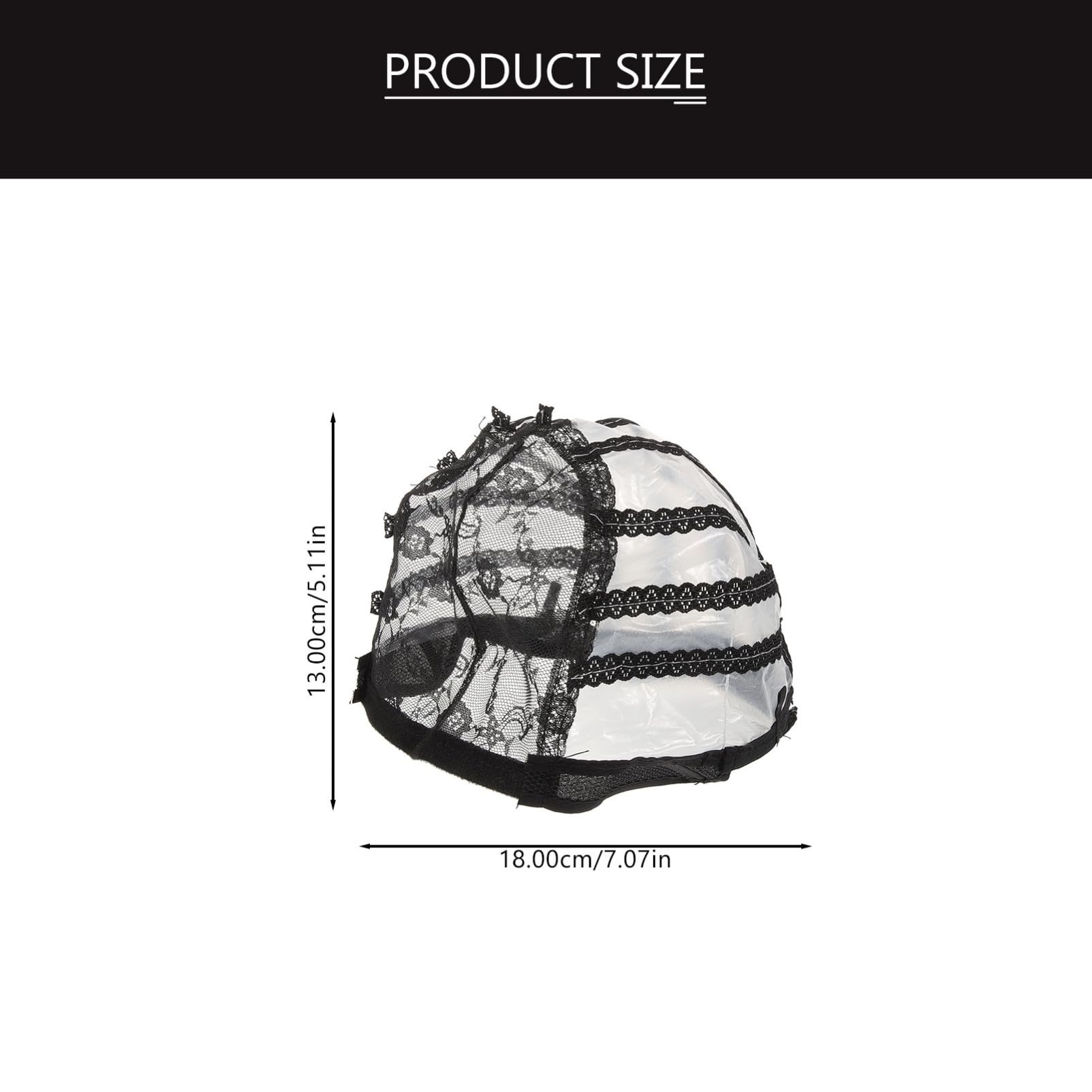 TOVINANNA 2Pcs Shaped Stretchy Hair Net Dome Caps for Making Wigs Breathable Lace Wig Head Cover Fit Comfortable Wig Accessories for Women