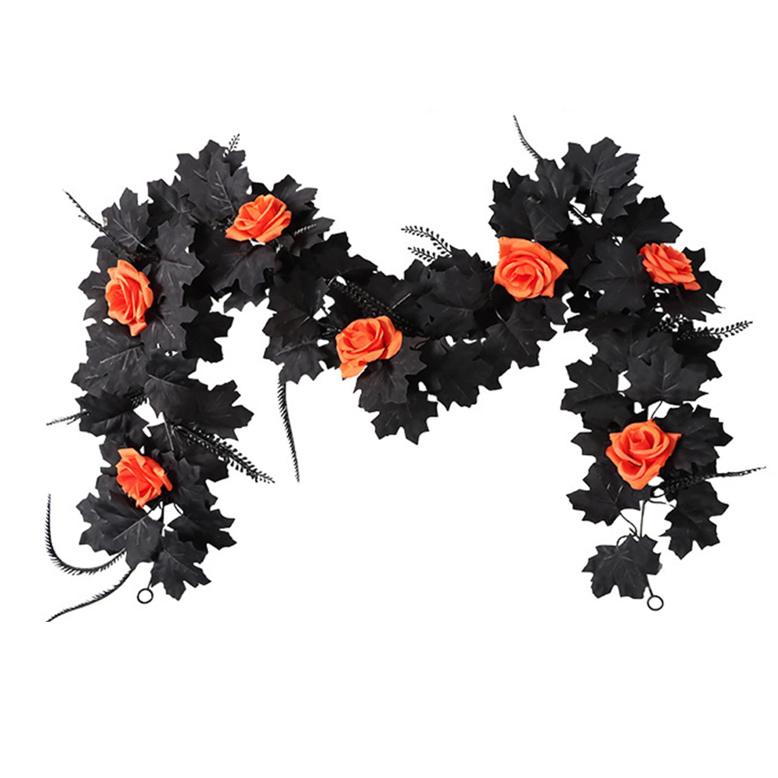 Xjdzineq Efficient Fall Foliages Vine Halloween Decoration Set Weather Resistant Curly Garlands for Mantles Shelf Styling Halloween Maples Vine