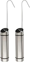 Druline Umidificatore in acciaio inox da appendere al termosifone, evaporatore per termosifoni, con gancio a S, in set da 2 pezzi, di colore argento
