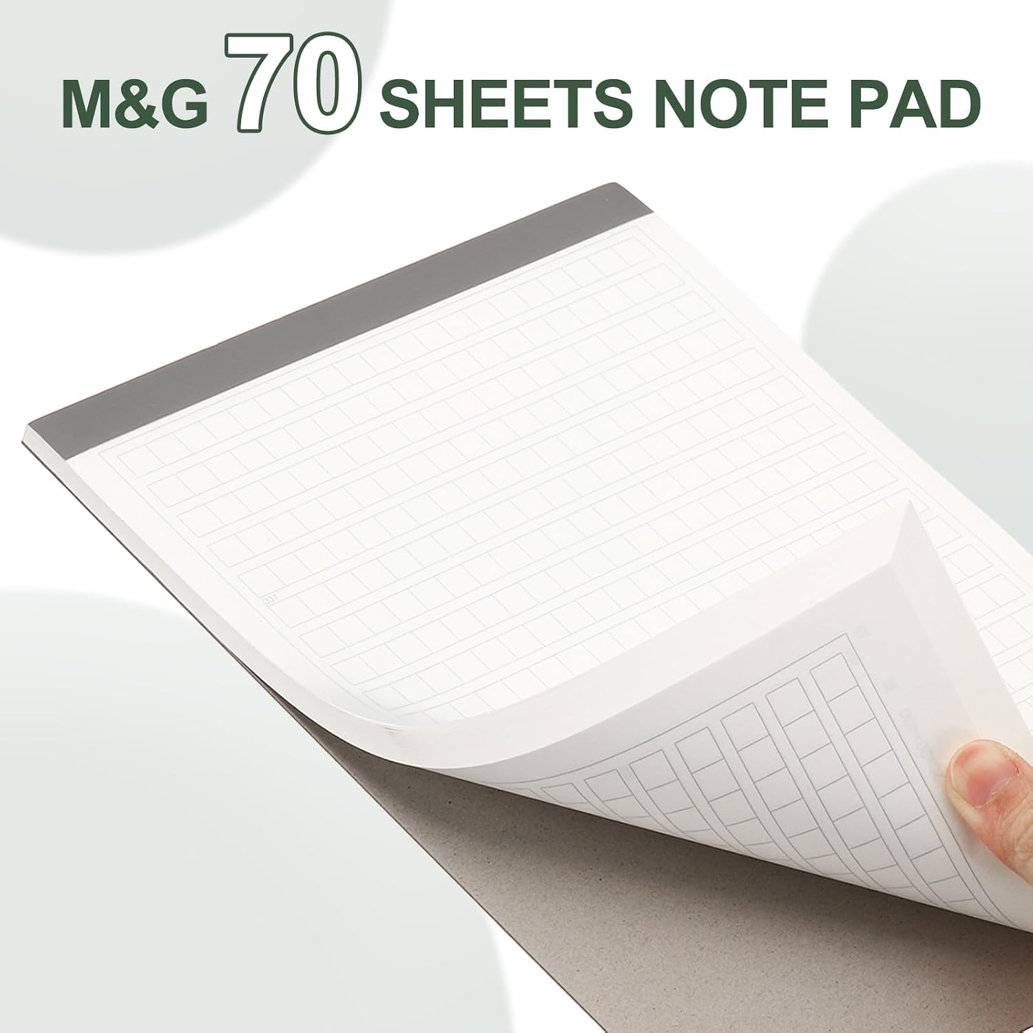 M&G 7x10 Note Pads, 6 Pack B5 Legal Pads 70 Sheets Notepads Writing Pad Writing Grid Memo Paper Tablet Kraft Cover for Work Writing Note Taking Chinese