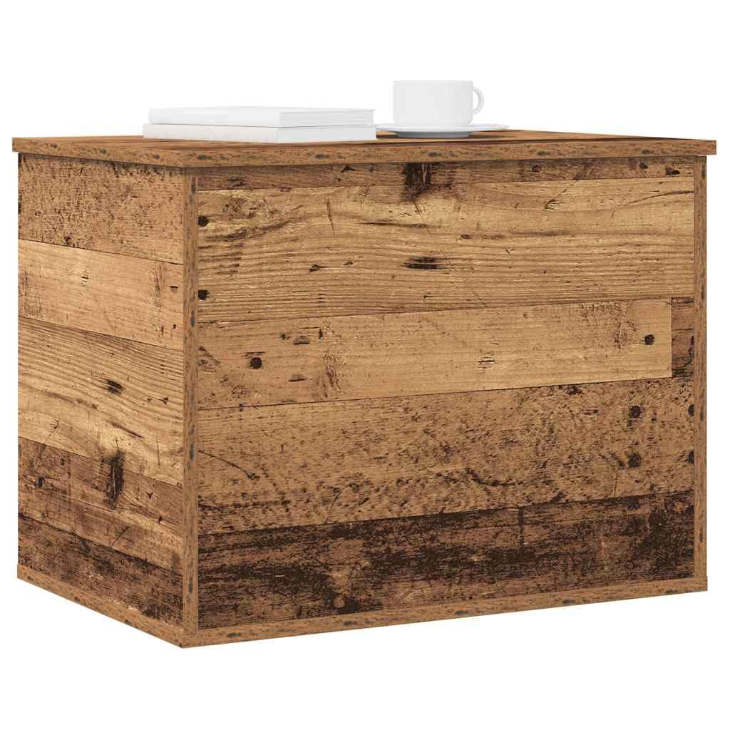 vidaXL Storage Box Old wood 60 x 42 x 46 cm Engineered Wood, Living Room Storage, Rectangular Chest, Modern Organizer Box, Ample Space, Home Solution, Clutter-Free Utility